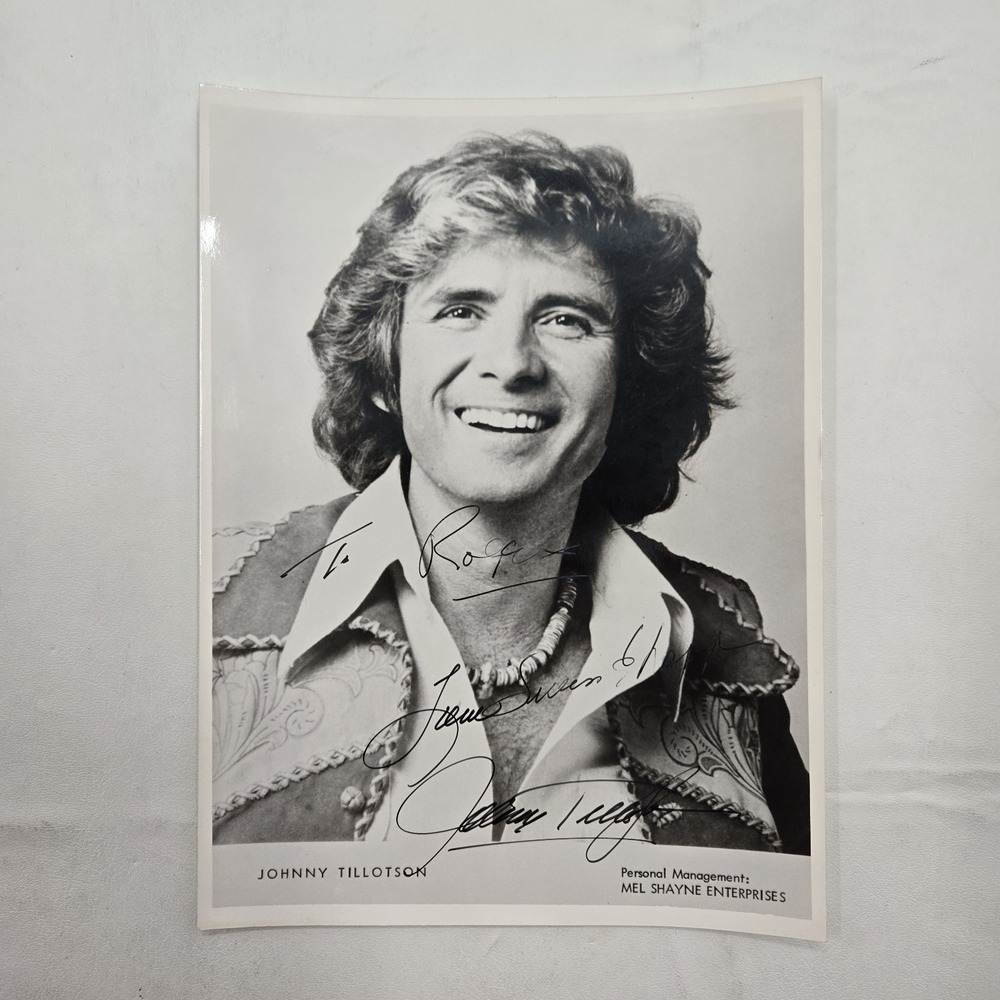 Johnny Tillotson Country Western Original Promotional Photograph #1 Autographed